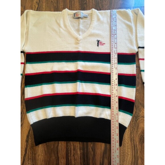 Ben Hogan Sweater Mens L Vintage Golf 80s 90’s Made In Taiwan Pullover Striped - Picture 6 of 10